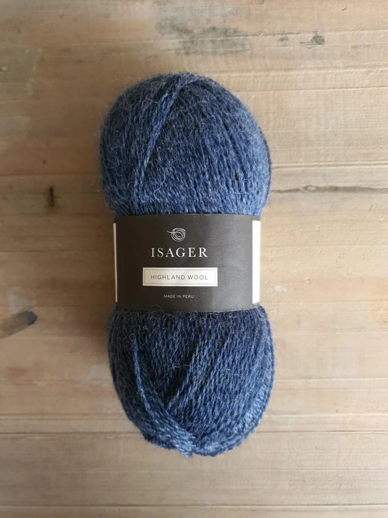 Isager Highland Wool: Denim Blue