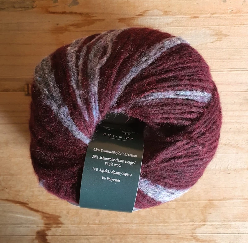 Lanalpaco Fine Tweed Farbe 540 Bordeaux