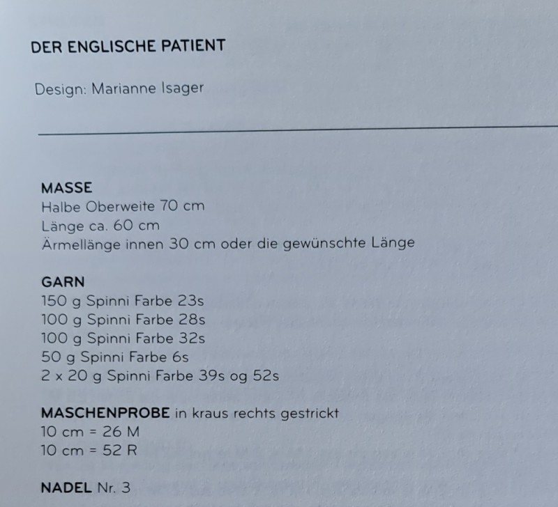 Marianne Isager Anleitung "Der englische Patient"